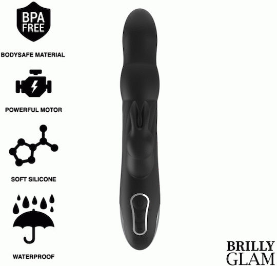 Brilly Glam Moebius Δονητής Rabbit με Απομακρυσμένο Έλεγχο Whirl Rabbit Vibrator 24cm Black