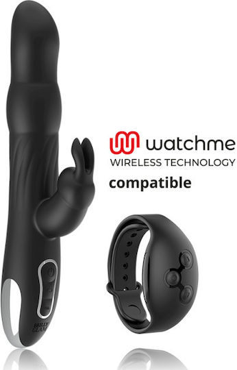 Brilly Glam Moebius Δονητής Rabbit με Απομακρυσμένο Έλεγχο Whirl Rabbit Vibrator 24cm Black