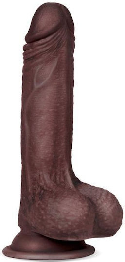 IntoYou Like True Sliding-Skin Realistic Cock Ρεαλιστικό Dildo με Όρχεις και Βεντούζα Brown 13cm