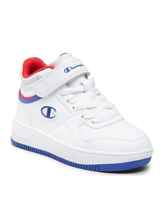 Rebound Vintage Mid PS Αθλητικά Παιδικά Παπούτσια Μπάσκετ με Σκρατς Λευκά