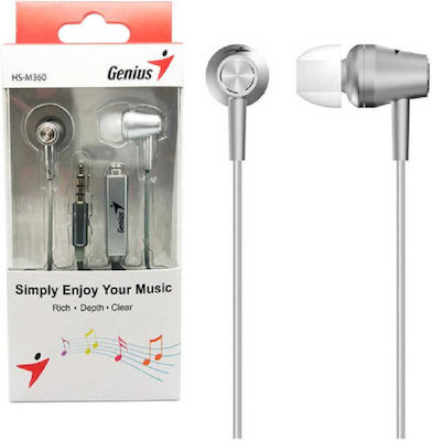 Genius HSM360 In-ear Handsfree with 3.5mm Connector Silver