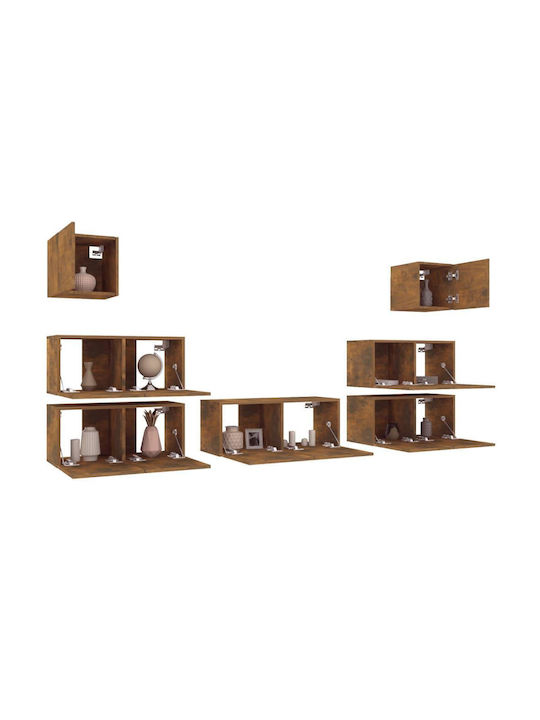 Wohnzimmer TV-Einheit Smoky Oak L80xB30xH30cm