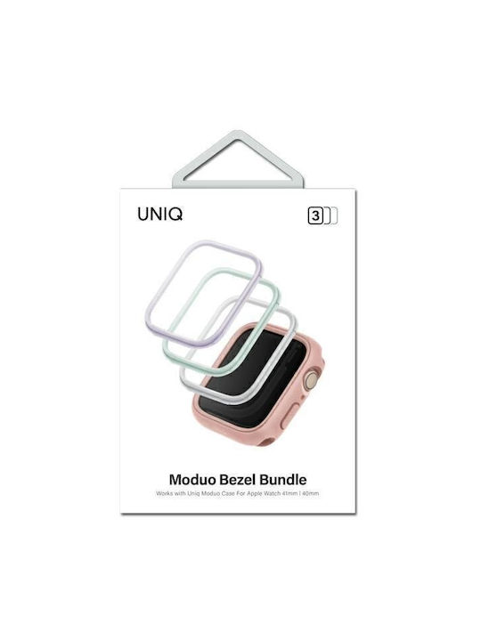 Uniq Moduo 3-in-1 Bezel Bundle Πλαστική Θήκη Sage-Lilac-White για Moduo Θήκη για Apple Watch 40/41mm Uniq Moduo 3-in-1 Bezel Bundle Πλαστική Θήκη Sage-Lilac-White για Moduo Θήκη για Apple Watch 40/41mm