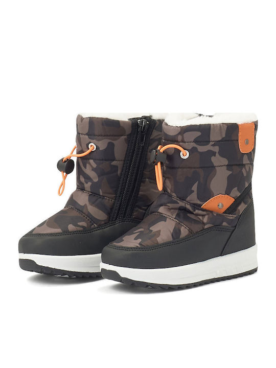 Kinder-Schneestiefel Khaki