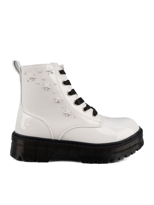 Elinor Kids Boots with Zipper White