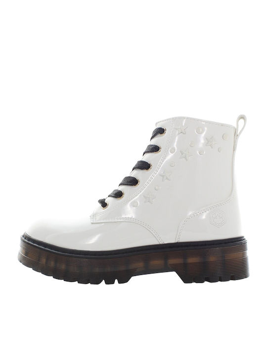 Elinor Kids Boots with Zipper White