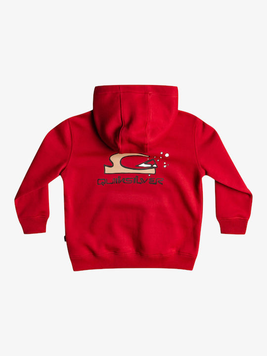 Quiksilver Kinder Sweatshirt mit Kapuze und Taschen Rot