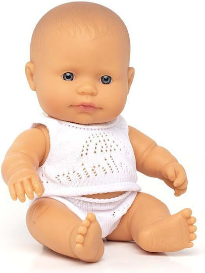 Miniland Baby Doll Caucasian Boy For 10m+ Age 21 cm