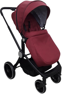 Beboulino Tortoni 3 in 1 Adjustable 3 in 1 Baby Stroller Suitable for Newborn Red