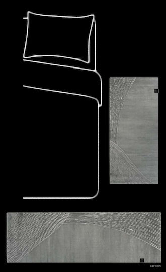 Guy Laroche Oberoi Σετ Μοντέρνα Χαλιά Κρεβατοκάμαρας Carbon 1176090222001 3τμχ
