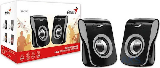 Genius SP-Q180 Computerlautsprecher 2.0 mit Leistung 06W in Gray Farbe