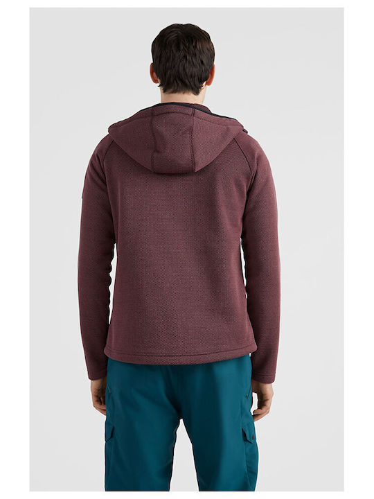 O'neill Epidote Men's Sweatshirt Jacket with Hood Burgundy