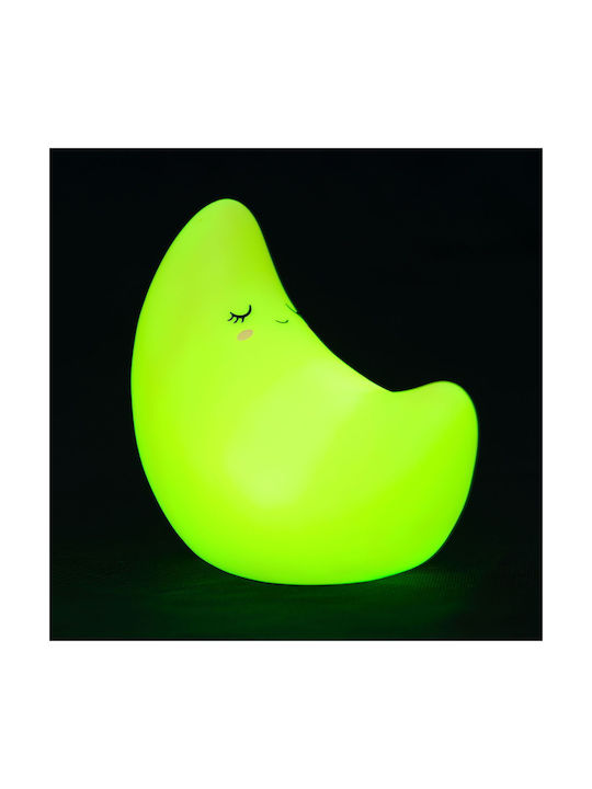 Legami Milano Kids Decorative Lamp Moon with Color Changes Yellow 10.5x7.11x12.5εκ.