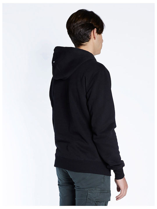 Basehit Men's Sweatshirt with Hood and Pockets Black