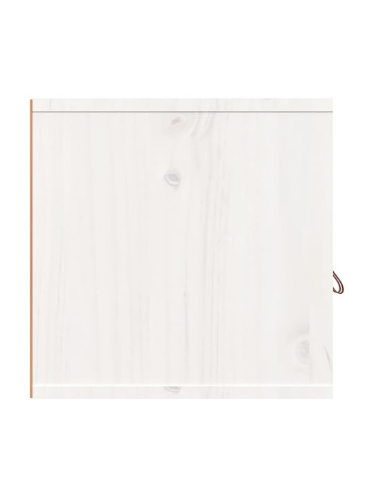 Hanging Living Room Cabinet Made of Solid White Wood 80x30x30cm