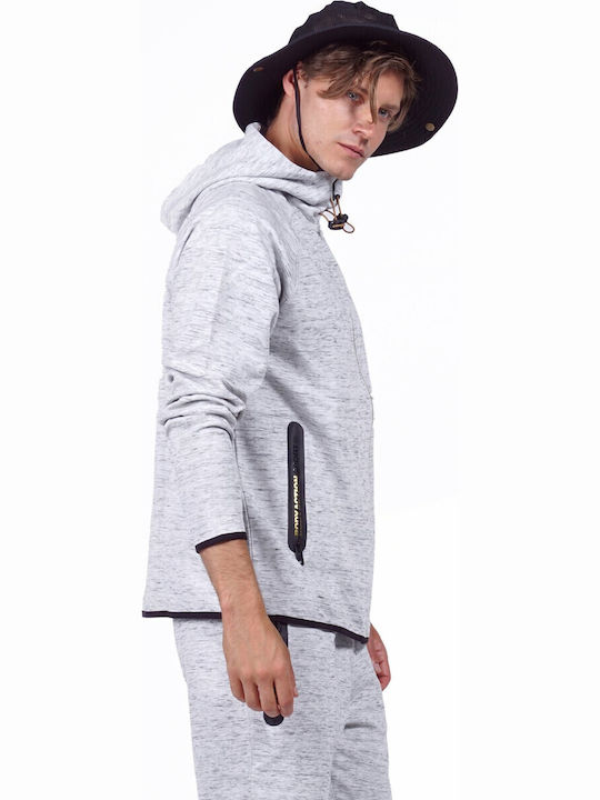 Men's Athletic Hooded Jacket White