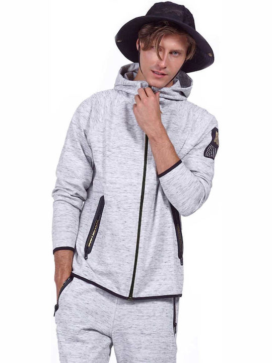 Men's Athletic Hooded Jacket White