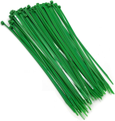 Cresman Pack of 100pcs Green Plastic Cable Ties 250x4.8mm 07863