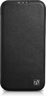 iCarer CE Premium Leather Folio Book Δερμάτινο Μαύρο (iPhone 14)