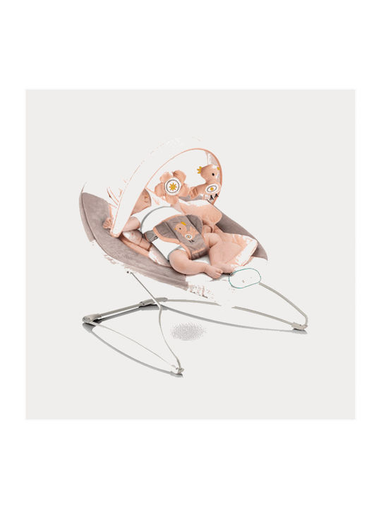 Wellgro Elektrisch Baby Relax Smart Bounce mit Musik und Vibration Rosa für Kind bis 9kg