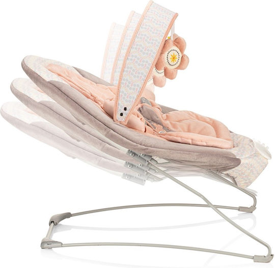 Wellgro Elektrisch Baby Relax Smart Bounce mit Musik und Vibration Rosa für Kind bis 9kg