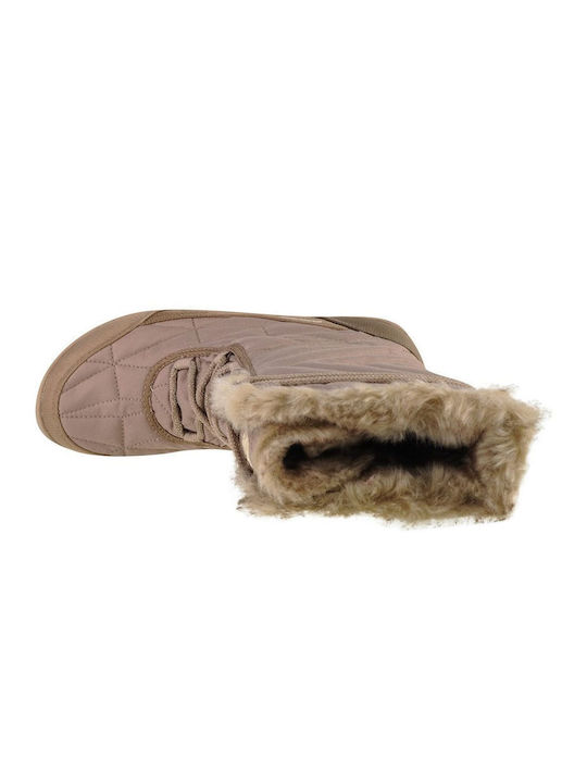 Columbia Snow Boots with Laces & Fur Minx Mid III Beige