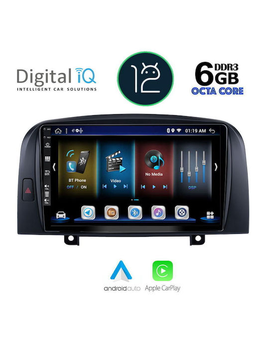 Digital IQ Car Audio System for Hyundai Sonata 2006-2009 (Bluetooth/USB/AUX/WiFi/GPS/Apple-Carplay/CD) with Touch Screen 9"