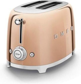 Smeg Φρυγανιέρα 2 Θέσεων 950W Ροζ Χρυσό