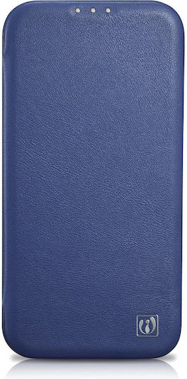 iCarer CE Premium Leather Folio Book Δερμάτινο Μπλε (iPhone 14 Plus)