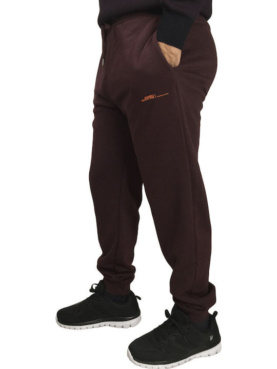 Sweatpants with Elastic Burgundy