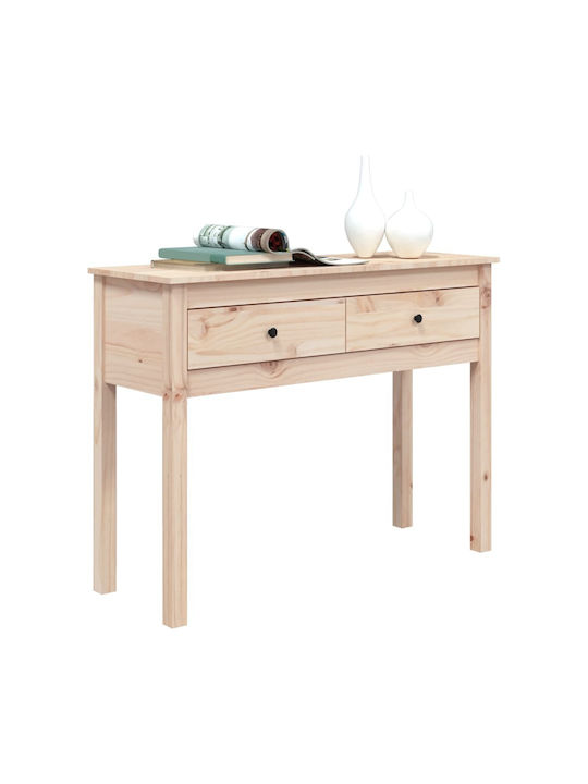 Solid Wood Console Table Πεύκου L100xW35xH75cm