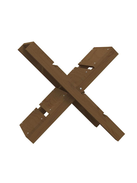 vidaXL Ξύλινο Ράφι Αποθήκευσης Ξύλων 47x39.5x48cm Καφέ