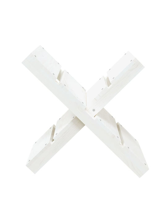 vidaXL Lemn Raft Depozitare lemne 47x39.5x48cm Alb