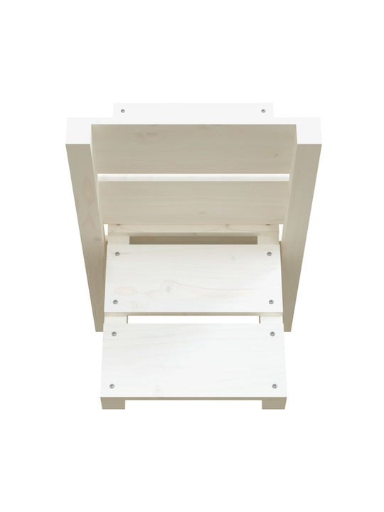 vidaXL Lemn Raft Depozitare lemne 47x39.5x48cm Alb