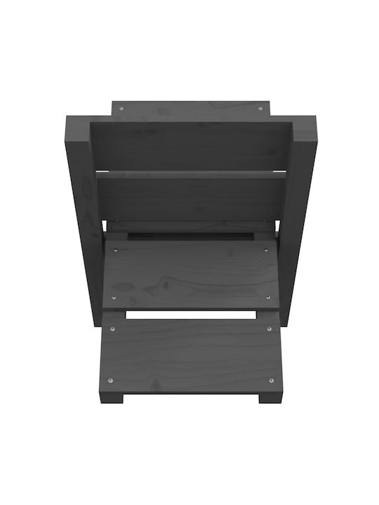 vidaXL Lemn Raft Depozitare lemne 47x39.5x48cm Gri