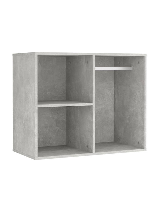 Masută De Toaletă De Podea Din Lemn Gri Beton Cu Oglindă 60x40x140cm