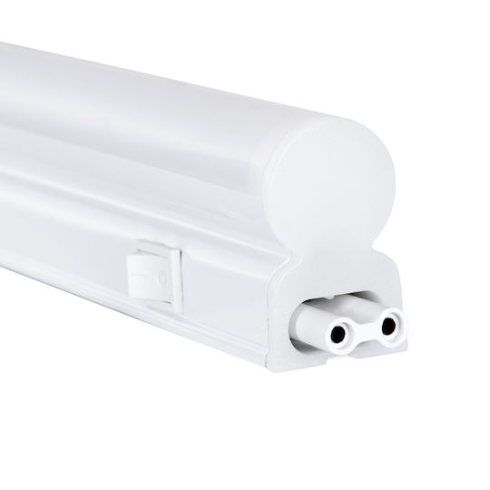 GloboStar Φωτιστικό Πάγκου Κουζίνας Tubo LED 5.5W Warmes Weiß mit Schalter M30xB2.2xH3.5cm.