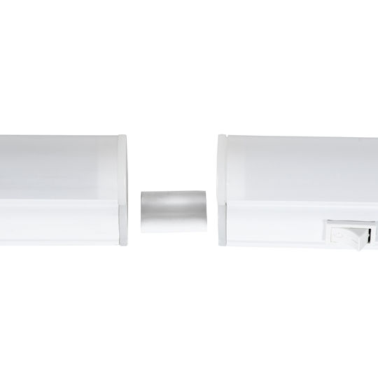 GloboStar Tubo Under-Cabinet LED Light 18W Cool White with Switch L120xD2.2xH3.5cm