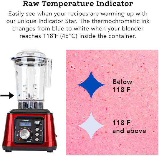 Tribest Dynapro Dps 2250 Commercial Blender Vacuum Blue with Capacity of 1.8L Container