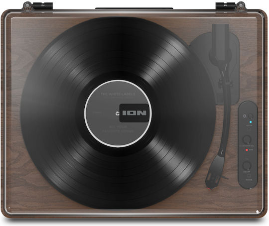 ION Audio Luxe LUXELPESPXUS Plattenspieler mit Vorverstärker und Eingebaute Lautsprecher Espresso