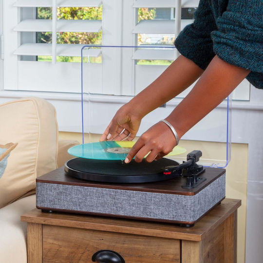 ION Audio Luxe LUXELPESPXUS Plattenspieler mit Vorverstärker und Eingebaute Lautsprecher Espresso