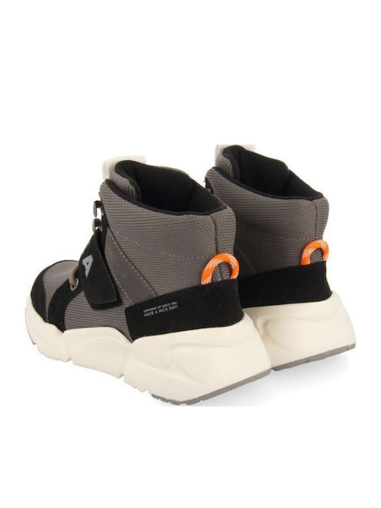 Παιδικά Sneakers High με Σκρατς Γκρι