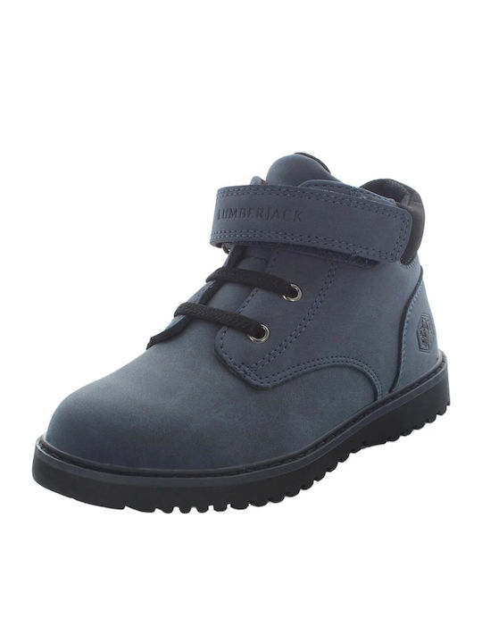 Timon Kids Boots with Velcro Navy Blue