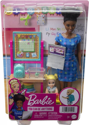 Barbie Δασκάλα Μελαχρινή Doll Set Brunette Teacher for 3++ Years