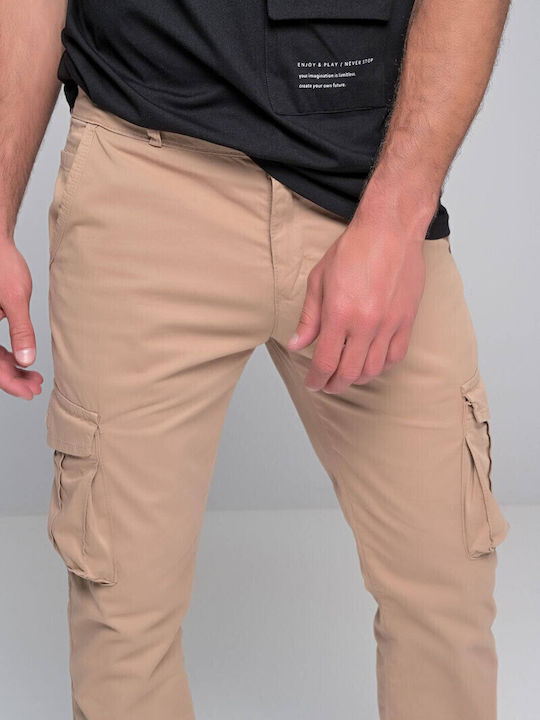 Trousers Cargo Elastic Beige
