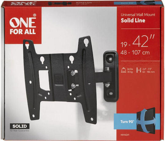 One For All One All TV WM4241 Βάση Τηλεόρασης Τοίχου έως 42" και 30kg