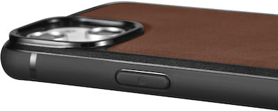 iCarer Leather Oil Wax Leather Back Cover Brown (iPhone 14 Pro Max)