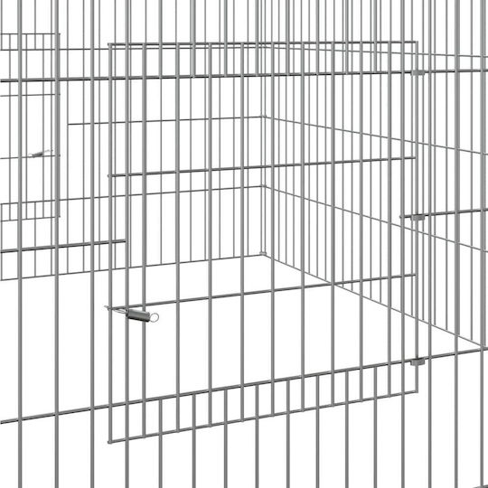 vidaXL 171562 Metal Cage for Rabbits 110x110x55cm