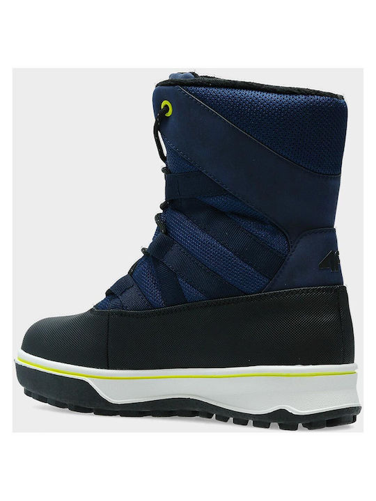 4F Kids Snow Boots with Lace Blue