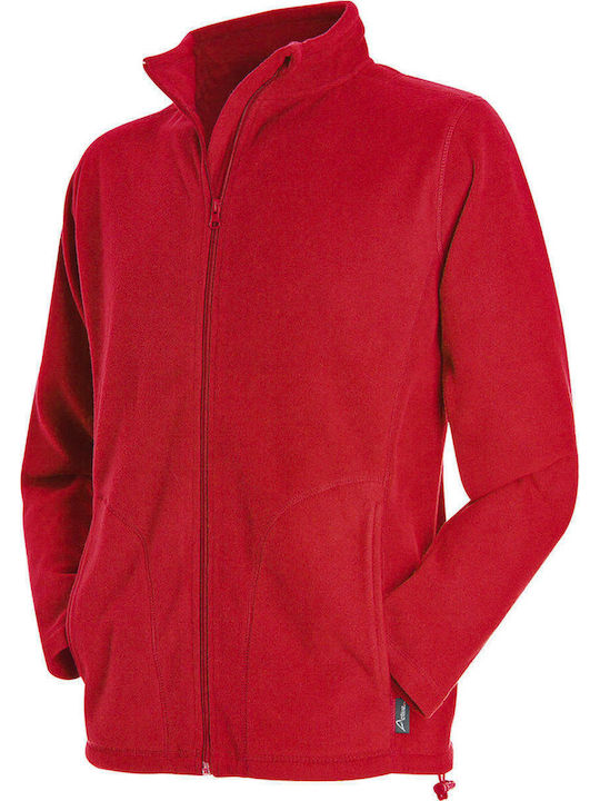 Stedman Scarlet Men's Long Sleeve Promotional Cardigan Red